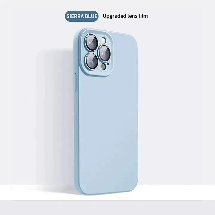 Versie 2.0 vloeibare siliconen all-inclusive iPhone-hoes met lensbescherming